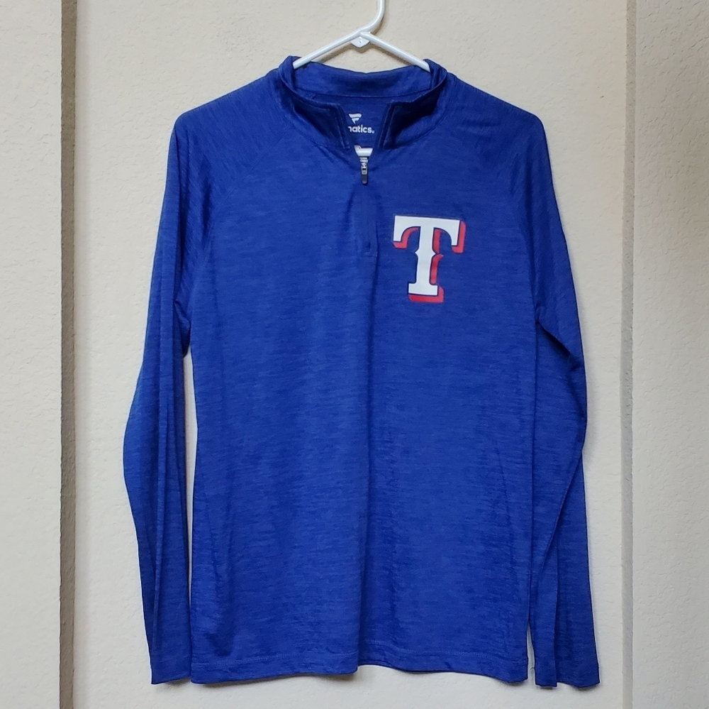 Fanatics Texas Rangers Baseball Athletic Pullover. Size Medium